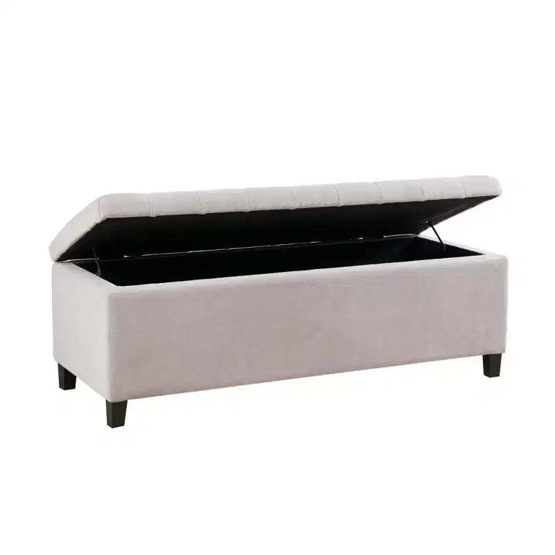 Banc de rangement multifonctionnel Okak avec repose-pieds rembourré capitonné, banc de lit, fermeture douce pour canapé, chambre, entrée