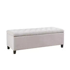Banc de rangement multifonctionnel Okak avec repose-pieds rembourré capitonné, banc de lit, fermeture douce pour canapé, chambre, entrée