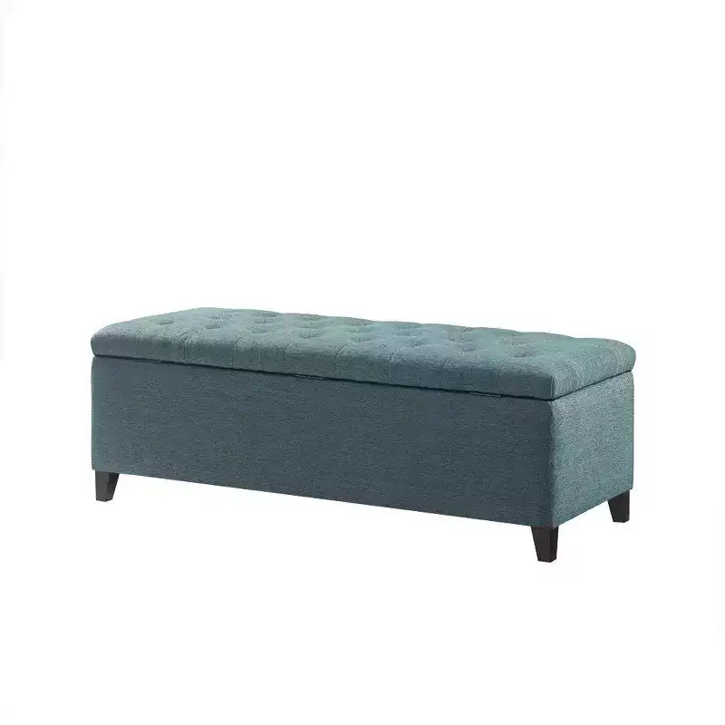 Banc de rangement multifonctionnel Okak avec repose-pieds rembourré capitonné, banc de lit, fermeture douce pour canapé, chambre, entrée