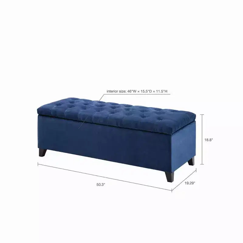Banc de rangement multifonctionnel Okak avec repose-pieds rembourré capitonné, banc de lit, fermeture douce pour canapé, chambre, entrée