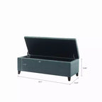 Banc de rangement multifonctionnel Okak avec repose-pieds rembourré capitonné, banc de lit, fermeture douce pour canapé, chambre, entrée