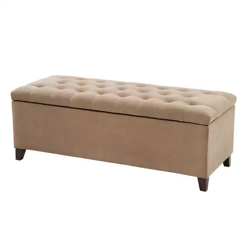 Banc de rangement multifonctionnel Okak avec repose-pieds rembourré capitonné, banc de lit, fermeture douce pour canapé, chambre, entrée