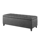 Banc de rangement multifonctionnel Okak avec repose-pieds rembourré capitonné, banc de lit, fermeture douce pour canapé, chambre, entrée