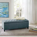Banc de rangement multifonctionnel Okak avec repose-pieds rembourré capitonné, banc de lit, fermeture douce pour canapé, chambre, entrée