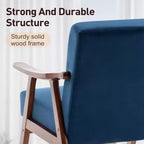 Fauteuil d'appoint Okak Leisure, fauteuil de salon avec dossier extra-épais, fauteuil à oreilles avec pieds en bois massif pour salle de lecture, chambre à coucher