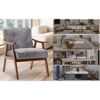 Fauteuil d'appoint Okak Leisure, fauteuil de salon avec dossier extra-épais, fauteuil à oreilles avec pieds en bois massif pour salle de lecture, chambre à coucher