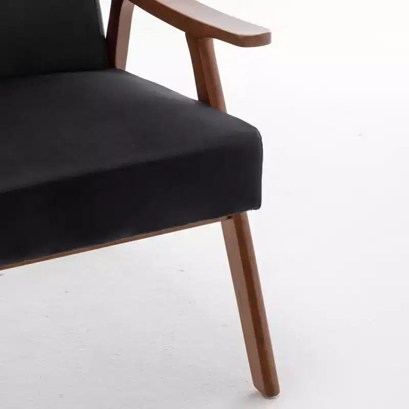 Fauteuil d'appoint Okak Leisure, fauteuil de salon avec dossier extra-épais, fauteuil à oreilles avec pieds en bois massif pour salle de lecture, chambre à coucher