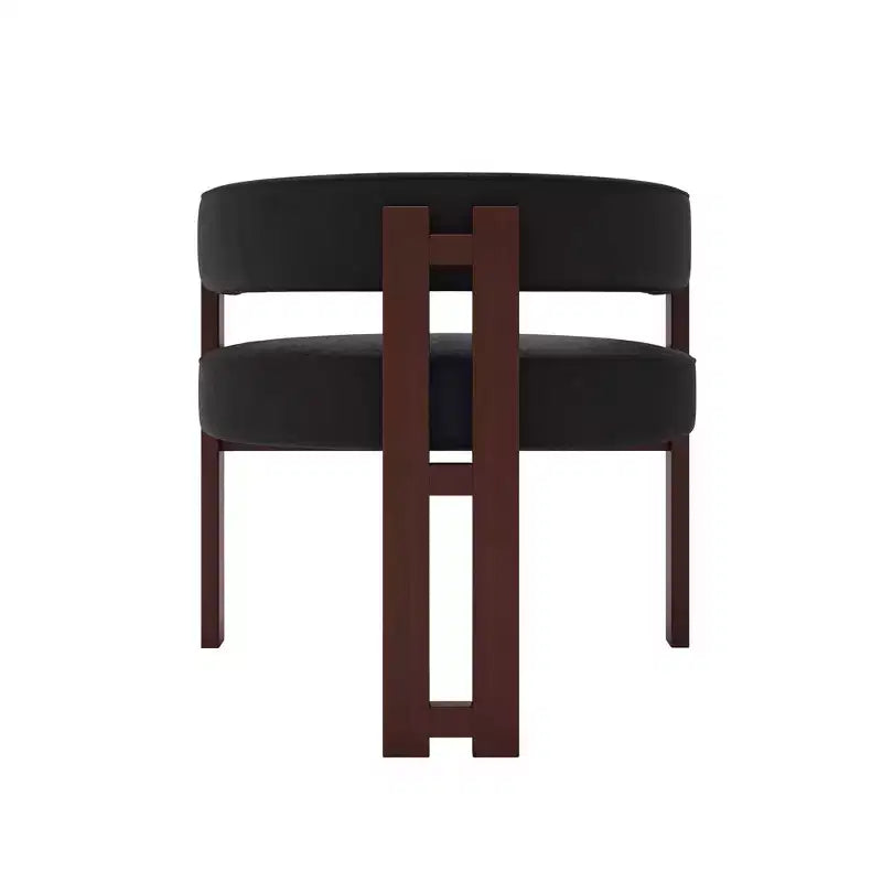 Okak Chaise de salle à manger élégante, lot de 2 fauteuils d'appoint avec coussin en tissu Teddy, chaise de salle à manger à 3 pieds ouverts pour salon, chambre à coucher