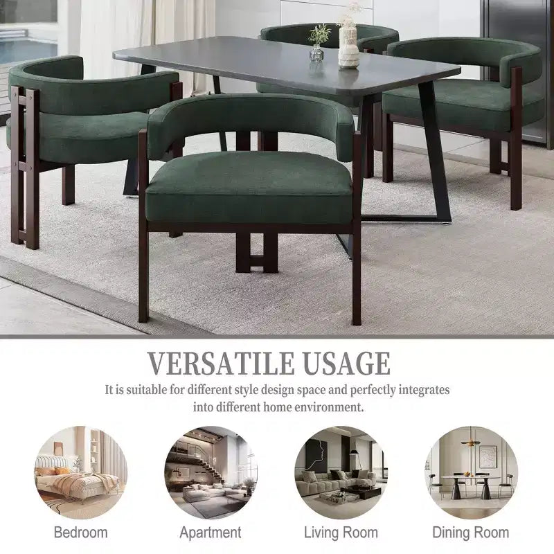 Okak Chaise de salle à manger élégante, lot de 2 fauteuils d'appoint avec coussin en tissu Teddy, chaise de salle à manger à 3 pieds ouverts pour salon, chambre à coucher