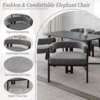Okak Chaise de salle à manger élégante, lot de 2 fauteuils d'appoint avec coussin en tissu Teddy, chaise de salle à manger à 3 pieds ouverts pour salon, chambre à coucher