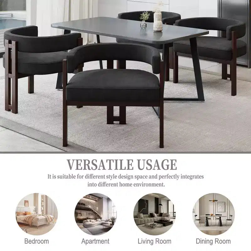 Okak Chaise de salle à manger élégante, lot de 2 fauteuils d'appoint avec coussin en tissu Teddy, chaise de salle à manger à 3 pieds ouverts pour salon, chambre à coucher