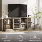 Meuble TV moderne avec prises de courant, grand tiroir, pour téléviseurs de 65/75 pouces, pour salon, chambre à coucher