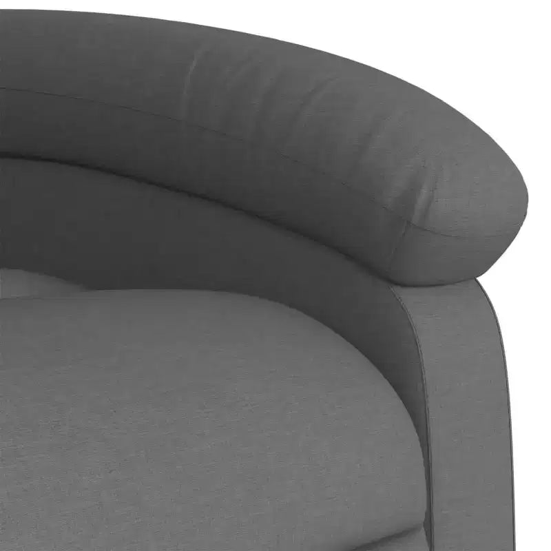 vidaXL Fauteuil inclinable de massage en tissu bordeaux - Inclinaison manuelle, Vibration, Confort rembourré, Poche latérale, Cadre durable