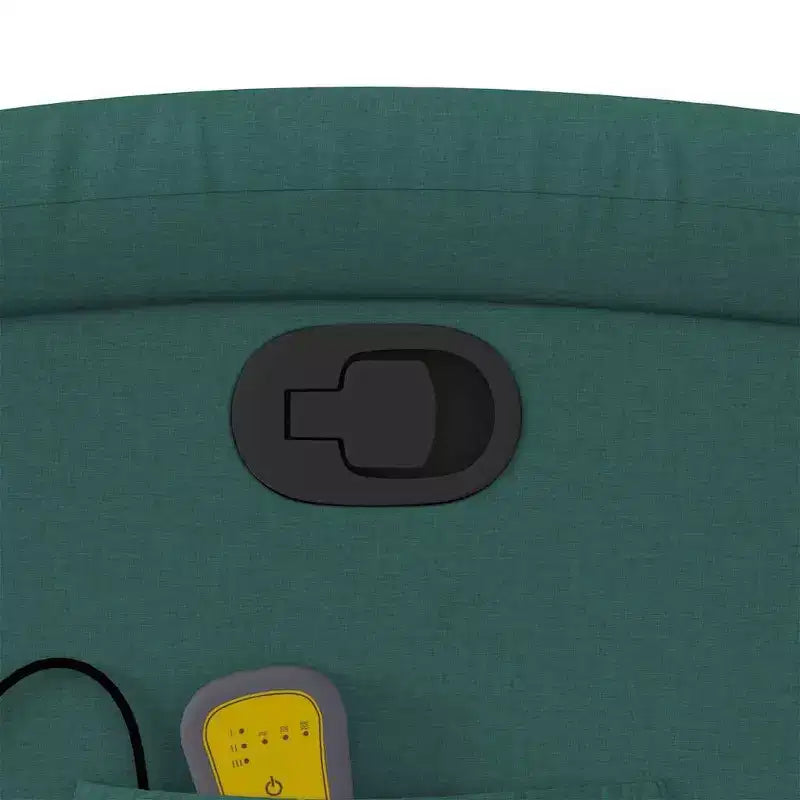vidaXL Fauteuil de massage inclinable, dossier/repose-pieds réglable, canapé inclinable - Vert foncé