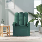 vidaXL Fauteuil de massage inclinable, dossier/repose-pieds réglable, canapé inclinable - Vert foncé