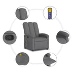 vidaXL Fauteuil de massage inclinable, dossier/repose-pieds réglable, canapé inclinable - Vert foncé