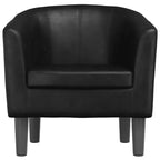 vidaXL Fauteuil club - Similicuir noir, Fauteuil d'appoint individuel et résistant
