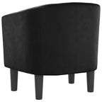 vidaXL Fauteuil club - Similicuir noir, Fauteuil d'appoint individuel et résistant
