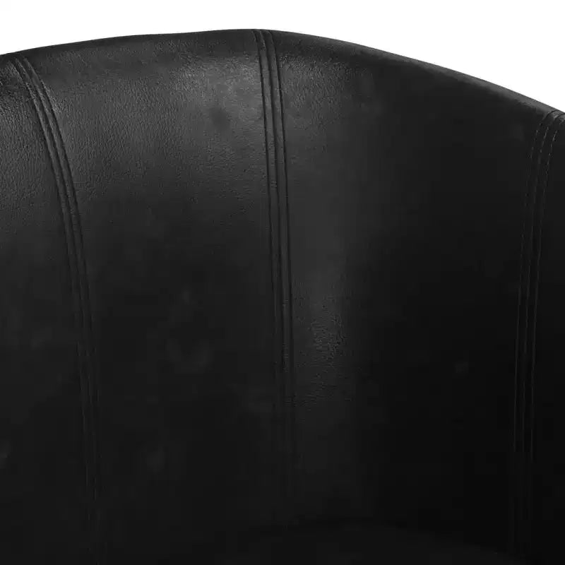 vidaXL Fauteuil club - Similicuir noir, Fauteuil d'appoint individuel et résistant