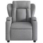 vidaXL Fauteuil inclinable en tissu gris clair - Massage vibrant 6 points, dossier et repose-pieds réglables