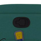 VidaXL Fauteuil de massage inclinable en tissu vert foncé - Inclinaison manuelle, Vibration USB, Porte-gobelets, Poche latérale, Confort rembourré
