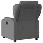 VidaXL Fauteuil de massage inclinable en tissu vert foncé - Inclinaison manuelle, Vibration USB, Porte-gobelets, Poche latérale, Confort rembourré