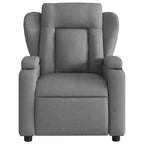 VidaXL Fauteuil de massage inclinable en tissu vert foncé - Inclinaison manuelle, Vibration USB, Porte-gobelets, Poche latérale, Confort rembourré