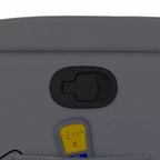 vidaXL Fauteuil inclinable de massage gris en similicuir avec inclinaison manuelle, porte-gobelets, vibration USB et assise rembourrée