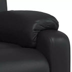 vidaXL Fauteuil inclinable de massage, fauteuil inclinable réglable avec massage vibrant à 6 points, cuir noir