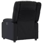 vidaXL Fauteuil inclinable de massage, fauteuil inclinable réglable avec massage vibrant à 6 points, cuir noir