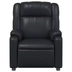 vidaXL Fauteuil inclinable de massage, fauteuil inclinable réglable avec massage vibrant à 6 points, cuir noir