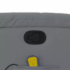 vidaXL Fauteuil inclinable de massage en cuir pour salon, cinéma maison, massage par vibrations à 6 points, dossier et repose-pieds réglables, poche latérale, gris