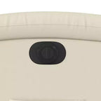 vidaXL Fauteuil inclinable/relevable électrique en similicuir crème - Fauteuil motorisé avec fonction de relevage/inclinaison électrique, poche latérale, cadre stable pour personnes âgées