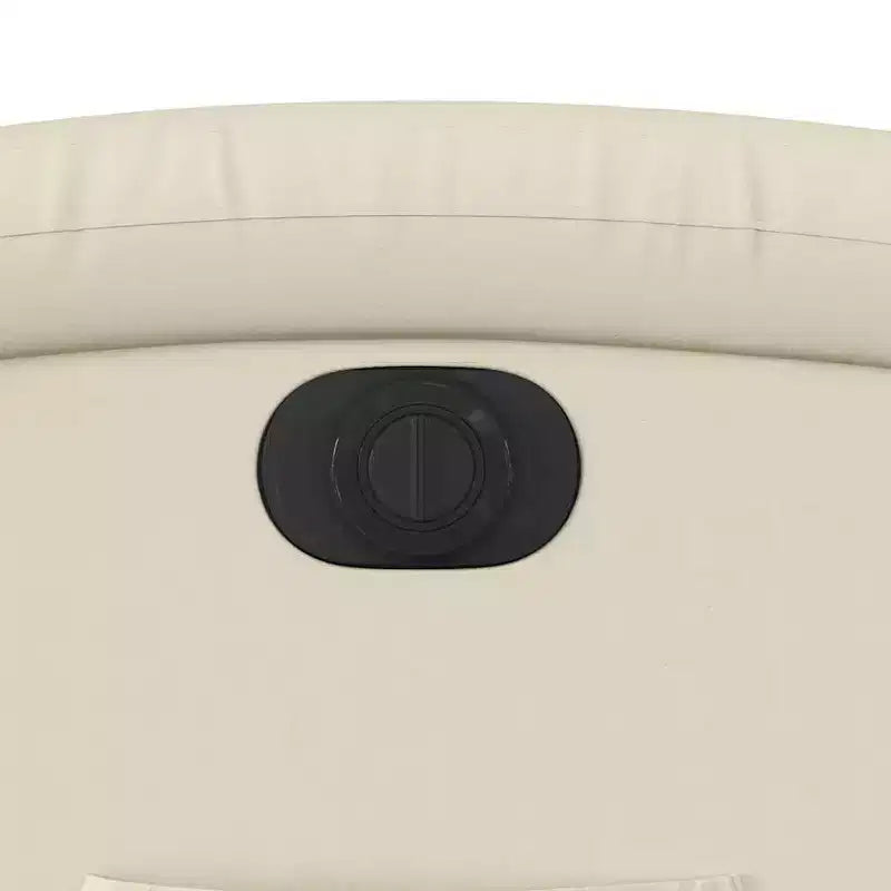 vidaXL Fauteuil inclinable/relevable électrique en similicuir crème - Fauteuil motorisé avec fonction de relevage/inclinaison électrique, poche latérale, cadre stable pour personnes âgées