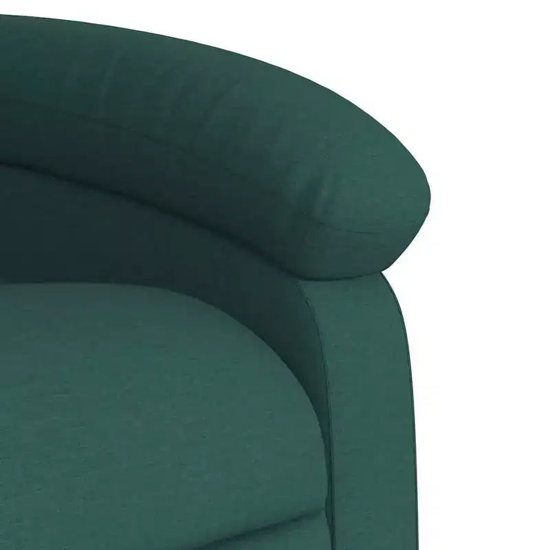 vidaXL Fauteuil inclinable électrique pour personnes âgées - Fauteuil réglable en tissu, vert foncé, avec inclinaison motorisée, rembourrage confortable, pochette latérale