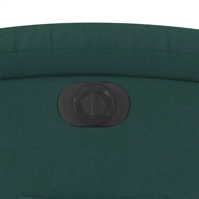 vidaXL Fauteuil inclinable électrique pour personnes âgées - Fauteuil réglable en tissu, vert foncé, avec inclinaison motorisée, rembourrage confortable, pochette latérale