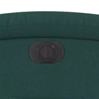 vidaXL Fauteuil inclinable électrique pour personnes âgées - Fauteuil réglable en tissu, vert foncé, avec inclinaison motorisée, rembourrage confortable, pochette latérale