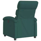vidaXL Fauteuil inclinable électrique pour personnes âgées - Fauteuil réglable en tissu, vert foncé, avec inclinaison motorisée, rembourrage confortable, pochette latérale
