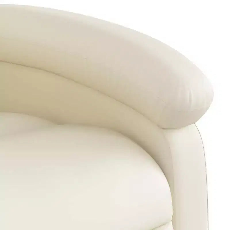 vidaXL Fauteuil inclinable électrique - Fauteuil de relaxation en similicuir crème avec réglages motorisés pour personnes âgées, confort de salon
