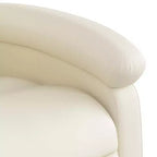 vidaXL Fauteuil inclinable électrique - Fauteuil de relaxation en similicuir crème avec réglages motorisés pour personnes âgées, confort de salon