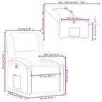 vidaXL Fauteuil inclinable électrique - Fauteuil de relaxation en similicuir crème avec réglages motorisés pour personnes âgées, confort de salon