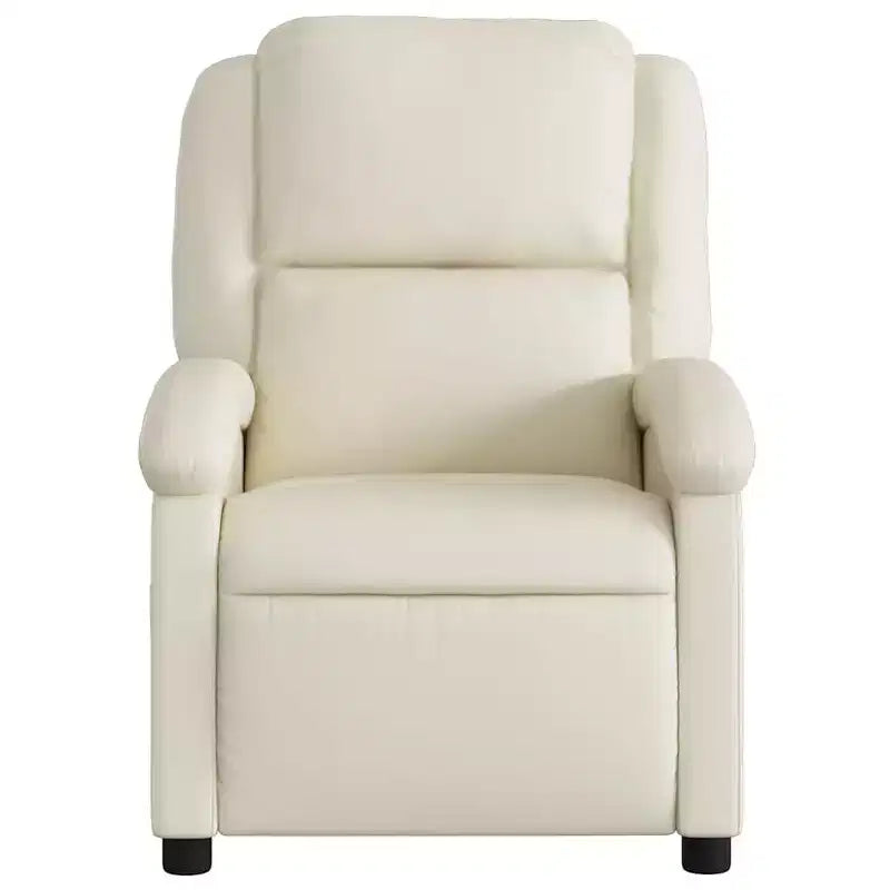 vidaXL Fauteuil inclinable électrique - Fauteuil de relaxation en similicuir crème avec réglages motorisés pour personnes âgées, confort de salon