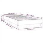 vidaXL Cadre de lit Twin XL, Cadre de lit plateforme rembourré en similicuir, Blanc, Sans matelas