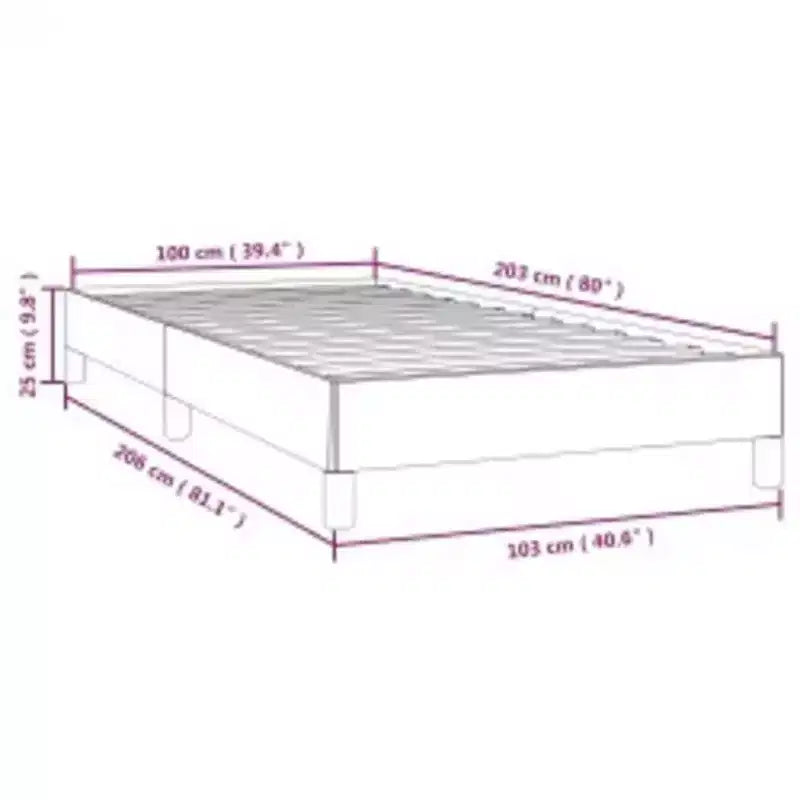 vidaXL Cadre de lit Twin XL, Cadre de lit plateforme rembourré en similicuir, Blanc, Sans matelas