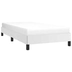 vidaXL Cadre de lit Twin XL, Cadre de lit plateforme rembourré en similicuir, Blanc, Sans matelas