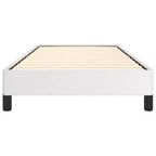 vidaXL Cadre de lit Twin XL, Cadre de lit plateforme rembourré en similicuir, Blanc, Sans matelas