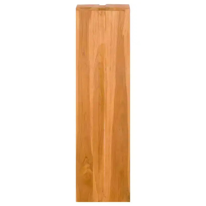 vidaXL Bibliothèque en Bois de Teck Massif Style Rétro Étagère Autoportante à 2 Niveaux pour Salon, Bureau, Étude - Marron, 11,8x11,8x43,3