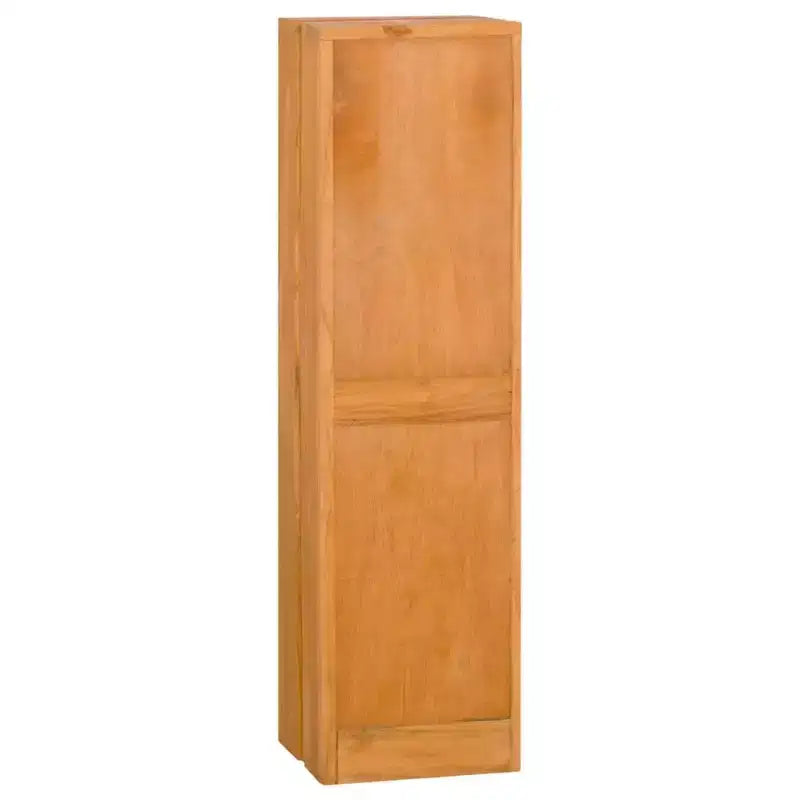 vidaXL Bibliothèque en Bois de Teck Massif Style Rétro Étagère Autoportante à 2 Niveaux pour Salon, Bureau, Étude - Marron, 11,8x11,8x43,3