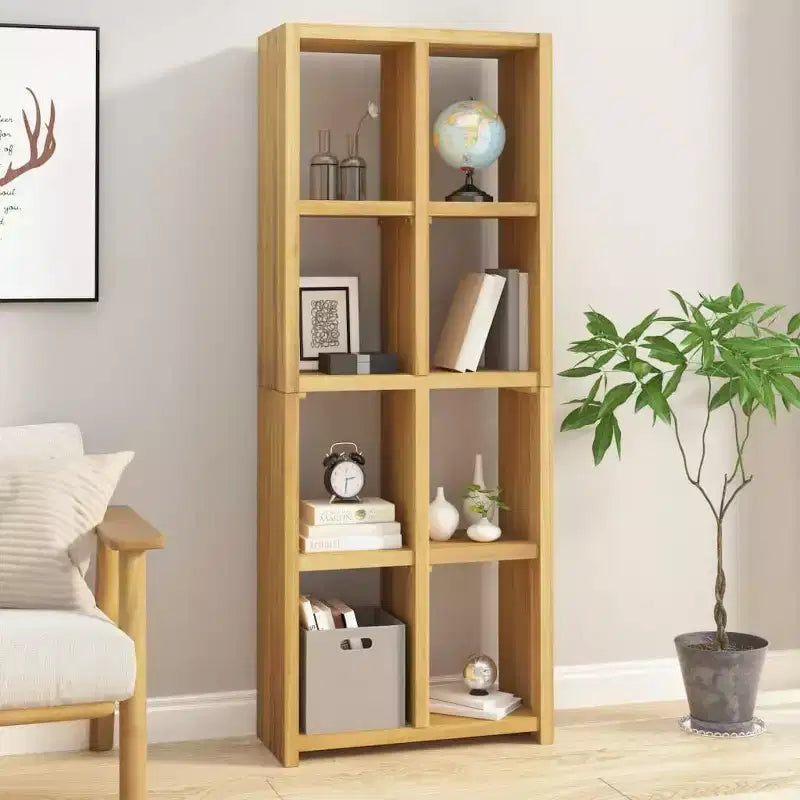 vidaXL Armoire à livres en bois de teck massif avec finition en teck naturel - Meuble de rangement multifonctionnel pour livres et appareils multimédias - Étagère ou meuble TV