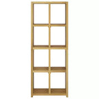 vidaXL Armoire à livres en bois de teck massif avec finition en teck naturel - Meuble de rangement multifonctionnel pour livres et appareils multimédias - Étagère ou meuble TV